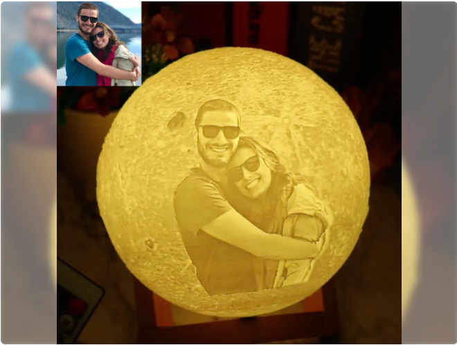 Lithophane Moon Lamp